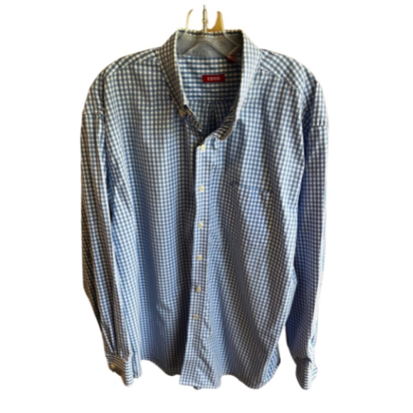 Men's IZOD Long Sleeve Button Down Shirt. Blue White. Size XXL - Picture 1 of 3